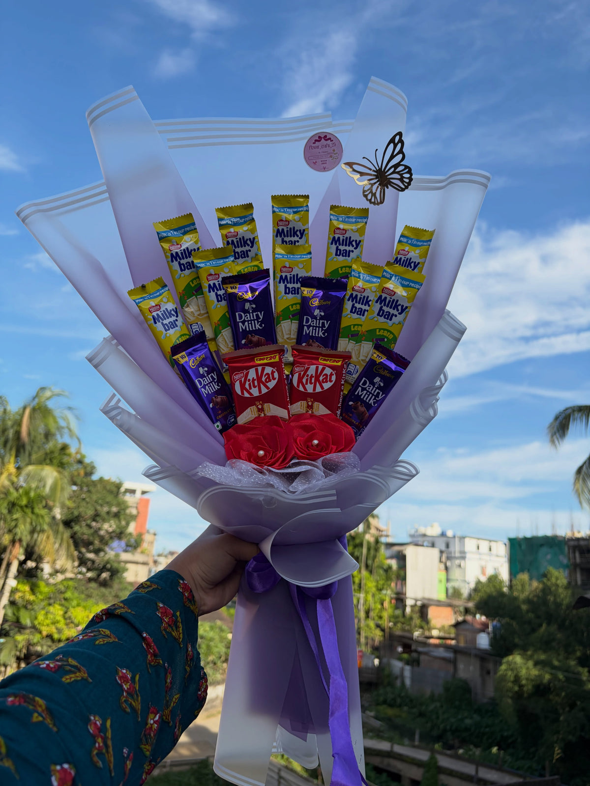 🍫 Sweet Treats Chocolate and Ribbon Bouquet 💐