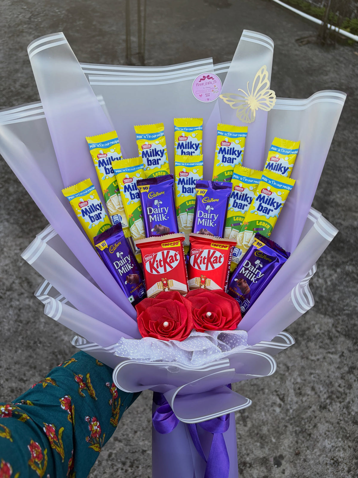🍫 Sweet Treats Chocolate and Ribbon Bouquet 💐